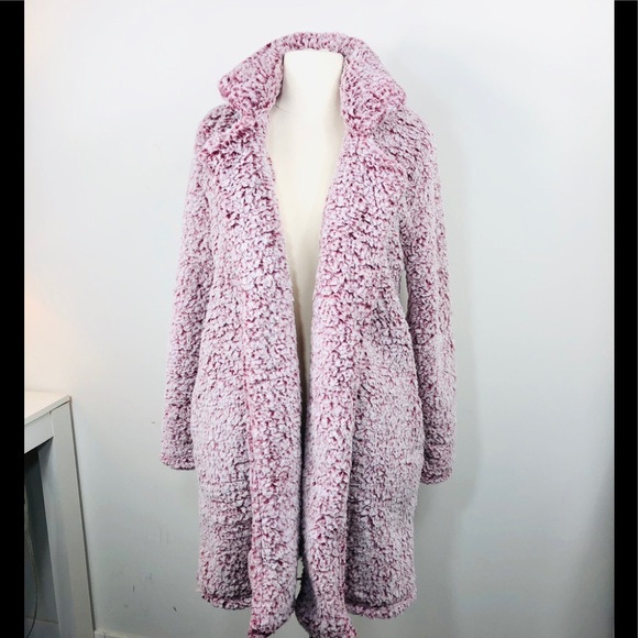 Love Tree Jackets & Blazers - FUZZY TEDDY Coat Wrap Sweater Fleece Small Sherpa